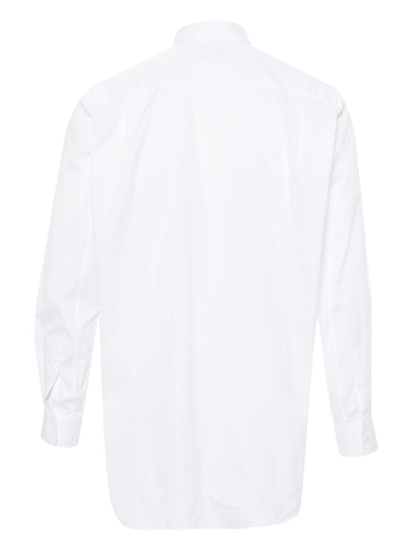 CDG Play - unisex long sleeve shirt black heart in white - 2