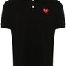 Unisex Polo Shirt Red Heart in Black from Comme des Garçons Play