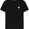 Unisex Short Sleeve Gold Heart in Black from Comme des Garçons Play