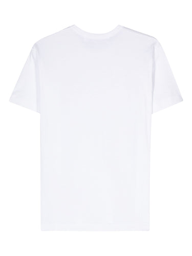 Unisex Short Sleeve Gold Heart in White from Comme des Garçons Play