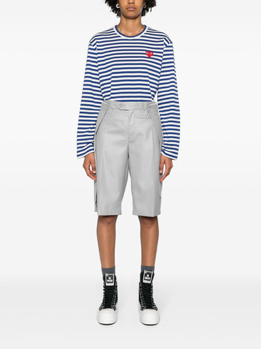 Unisex Striped Tee Red Heart in Navy from Comme des Garçons Play