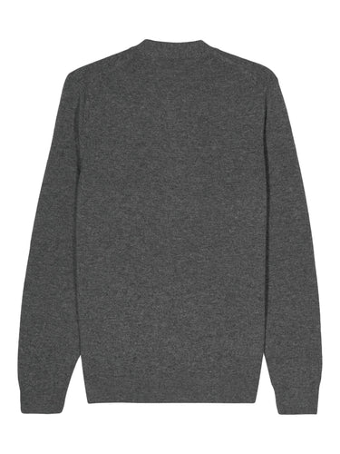 Unisex Wool Cardigan Red Heart in Grey from Comme des Garçons Play