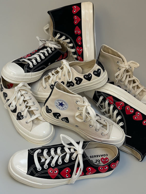 Converse Low 'Chuck Taylor' Sneakers Multi Heart - White