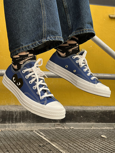 Converse Low 'Chuck Taylor' Sneakers - Blue-[-Comme des Garçons Play-2