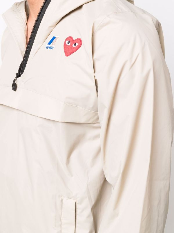 Unisex K-Way Anorak - Beige-[-Comme des Garçons Play-9