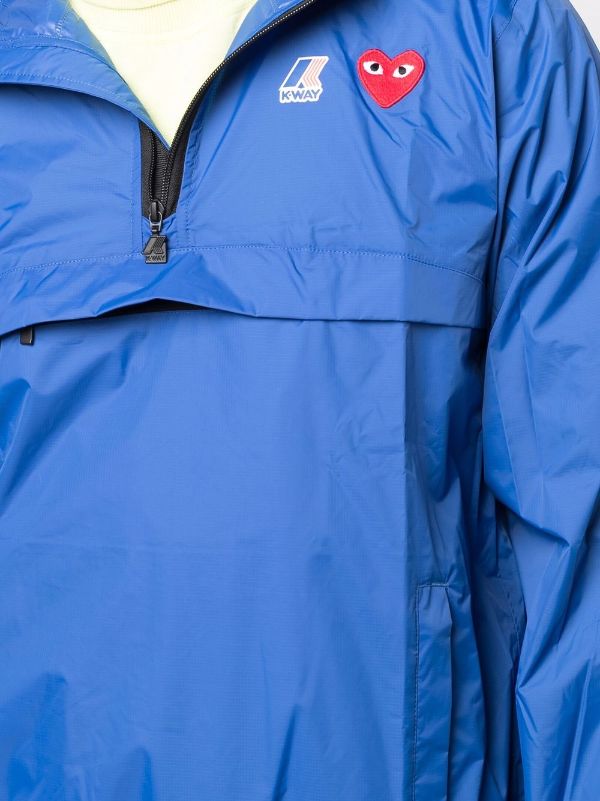 Unisex K-Way Anorak - Blue-[-Comme des Garçons Play-7
