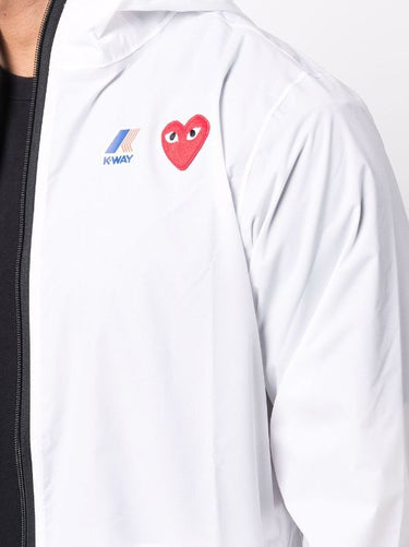 Comme des Garçons PLAY x K-Way Anorak White