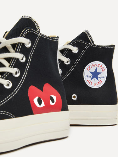Converse High 'Chuck Taylor' Sneakers - Black-[-Comme des Garçons Play-2