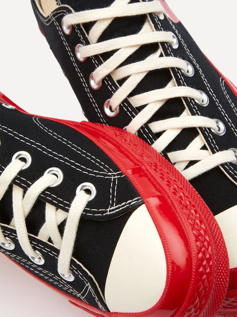 Converse Low 'Chuck Taylor' Sneaker Red Sole - Black