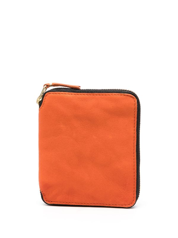 Comme Des Garçons Wallet | SA2100WW Washed Wallet in Burnt Orange