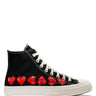Comme des Garcons Play x Converse - high top Chuck Taylor sneakers in black with multi red heart - 1