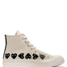 Comme des Garcons Play x Converse - high top Chuck Taylor sneakers in white with multi black heart - 1