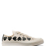 Comme des Garcons Play x Converse - low top Chuck Taylor sneakers in white with multi black hearts - 1
