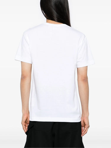 Metalstone Black Heart T-Shirt in White from Comme des Garçons Play