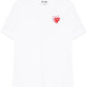 Metalstone Red Heart T-Shirt in White from Comme des Garçons Play