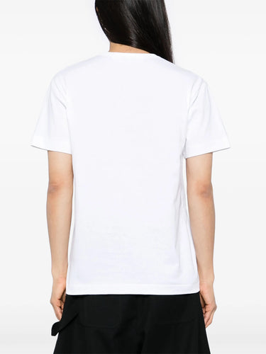 Metalstone Red Heart T-Shirt in White from Comme des Garçons Play