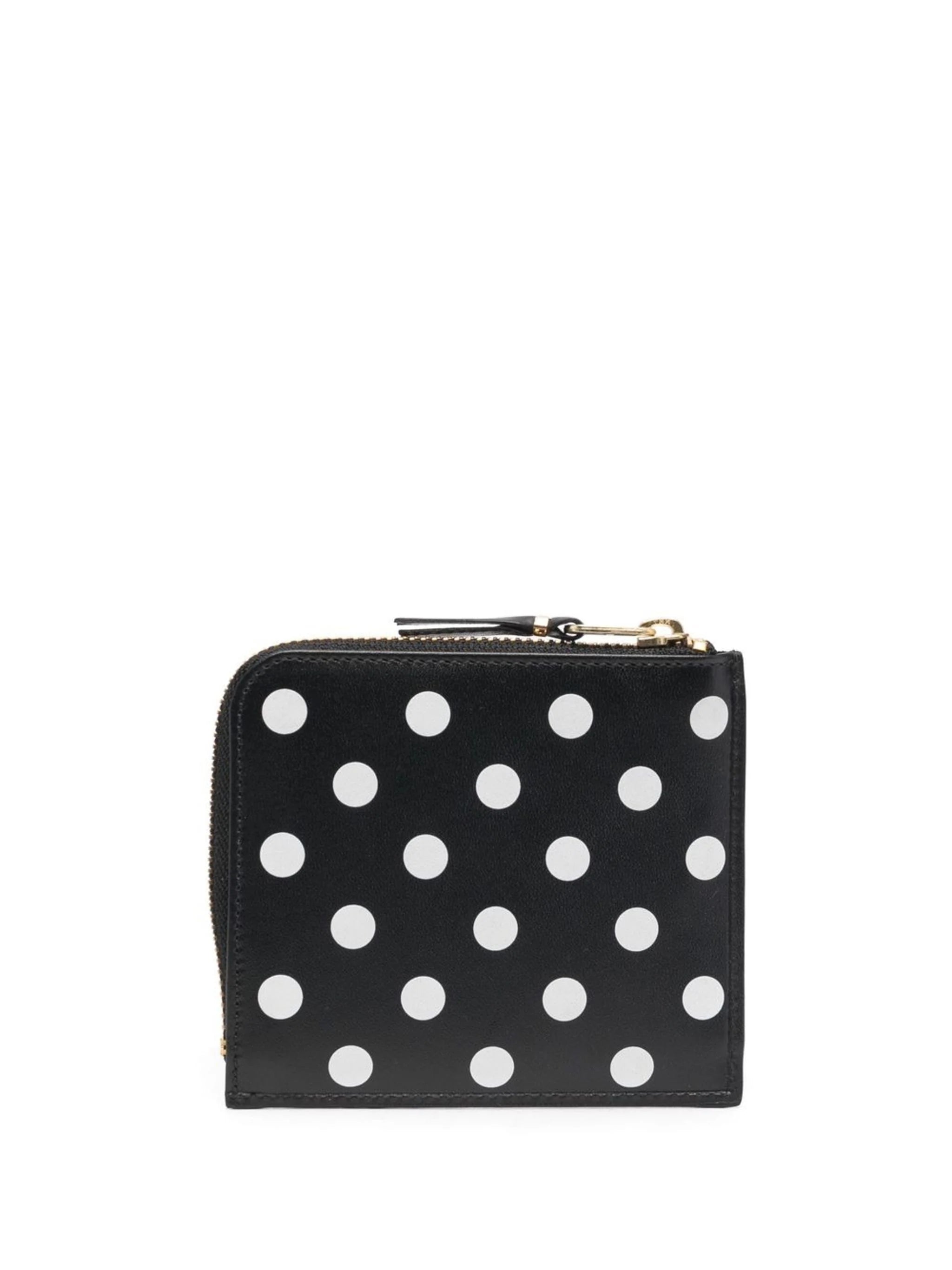 Comme des Garçons Wallet - SA3100PD Wallet in Printed Polka Dot Black 
