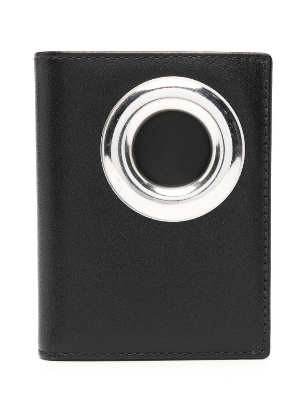 Comme Des Garçons Wallet - SA0641SE Wallet in Silver Eyelet Black