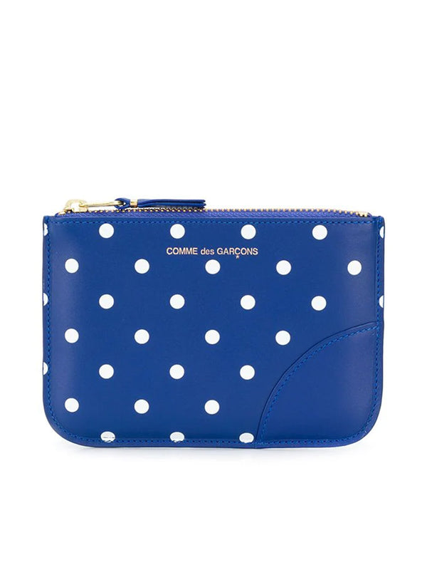 Comme des Garcons Wallets - SA8100PD wallet in navy with white polka dots - 1