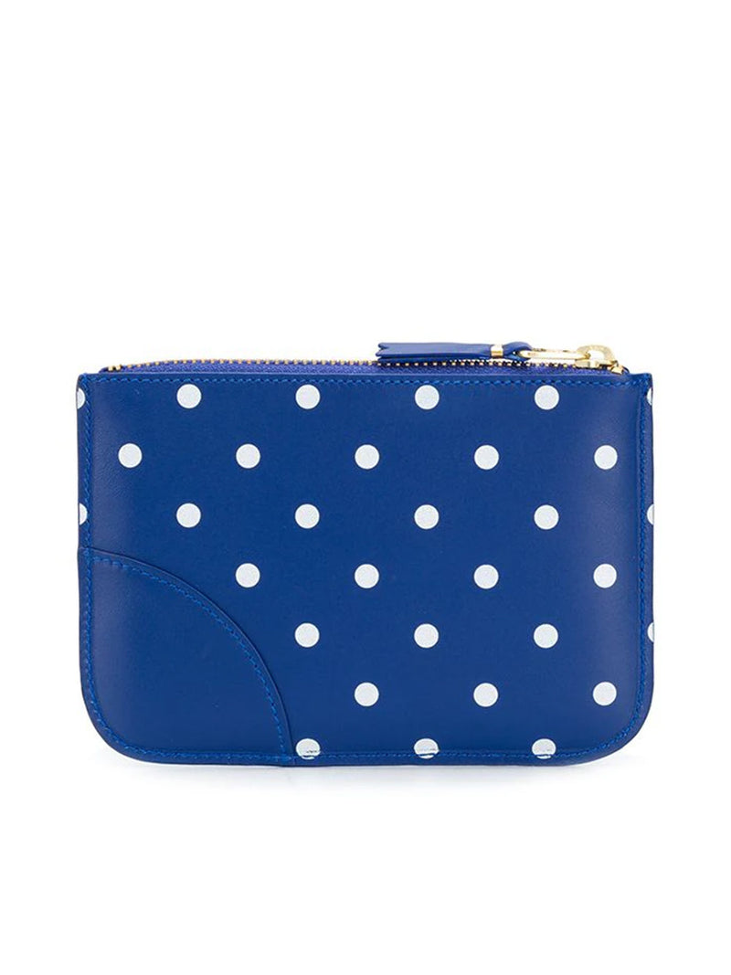 Comme des Garcons Wallets - SA8100PD wallet in navy with white polka dots - 2