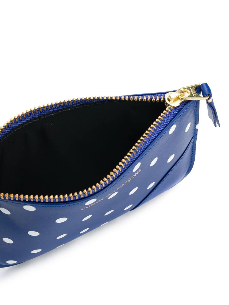 Comme des Garcons Wallets - SA8100PD wallet in navy with white polka dots - 3