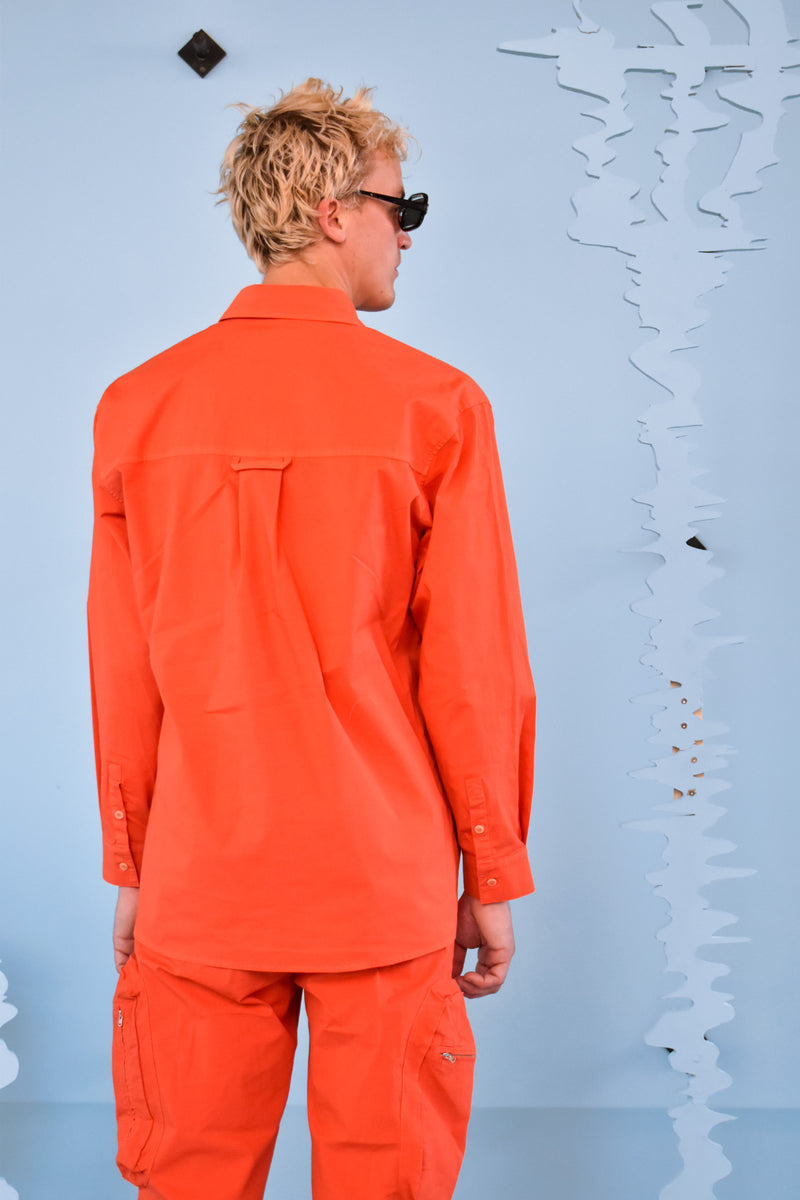 Henrik Vibskov Cargo shirt in Flame Orange - 3