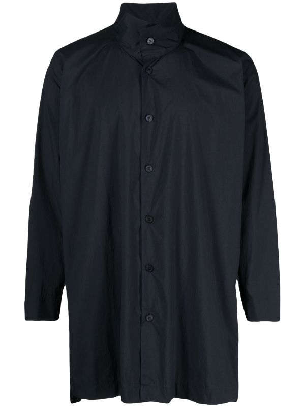 Issey Miyake Homme Plisse │ Oversized Long Sleeve Shirt in Charcoal