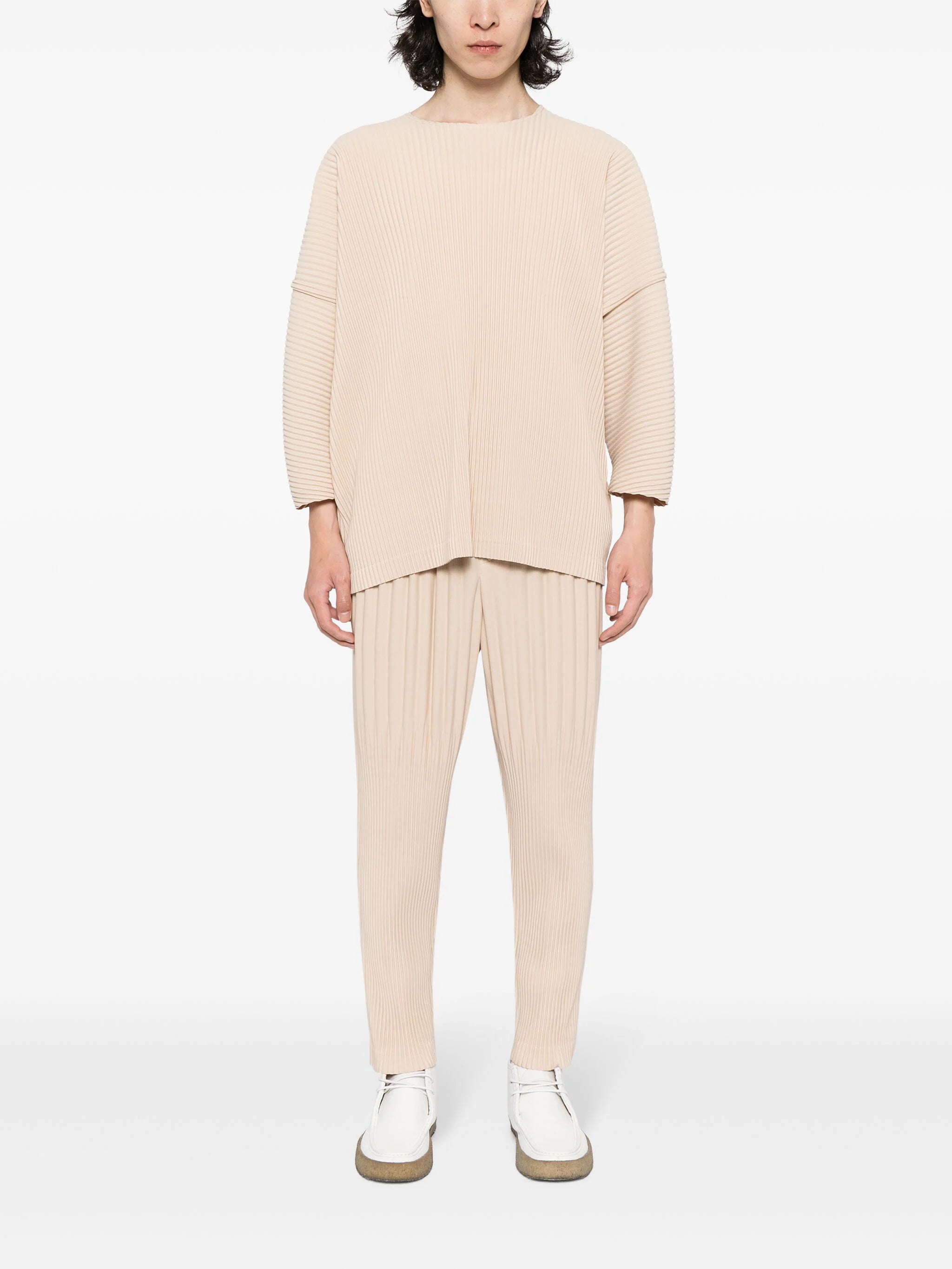 Homme Plisse Issey Miyake - MC April T-Shirt in Shell Beige