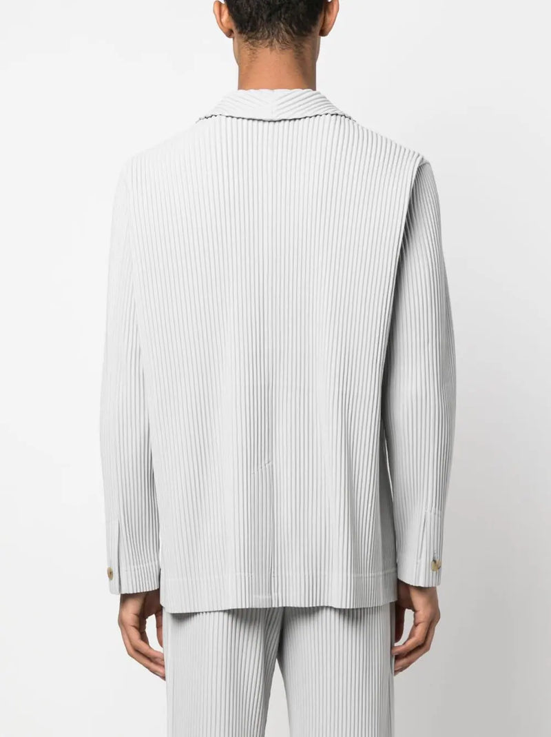 Issey Miyake Homme Plissé | SS23 Pleated Jacket in Light Gray 