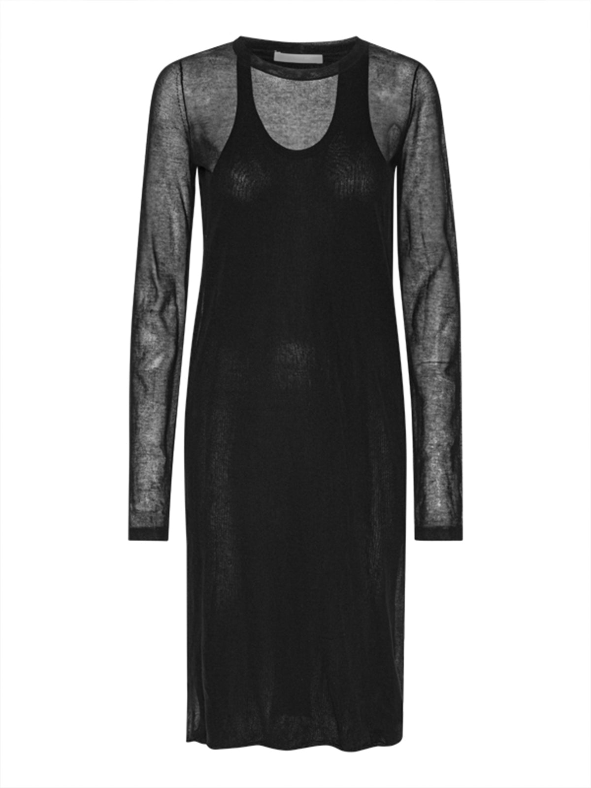 Fold Bottom Dress - Black