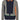 Front full-body packshot of the Abundance Cardigan from Henrik Vibskov’s SS26 collection, featuring a black, white, and navy block design with orange details, long sleeves, front button closure, and a straight hem