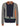 Front full-body packshot of the Abundance Cardigan from Henrik Vibskov’s SS26 collection, featuring a black, white, and navy block design with orange details, long sleeves, front button closure, and a straight hem