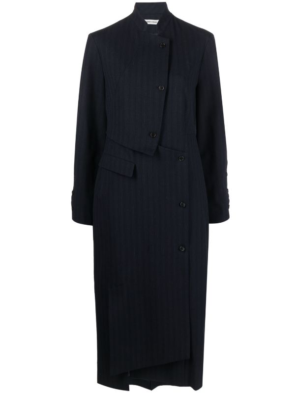 Henrik Vibskov coat - Afternoon Dress black navy sin stripes