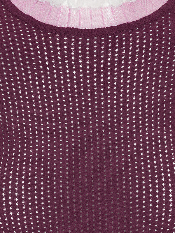 Ajour Turtleneck in Bordeaux Ajour from Henrik Vibskov