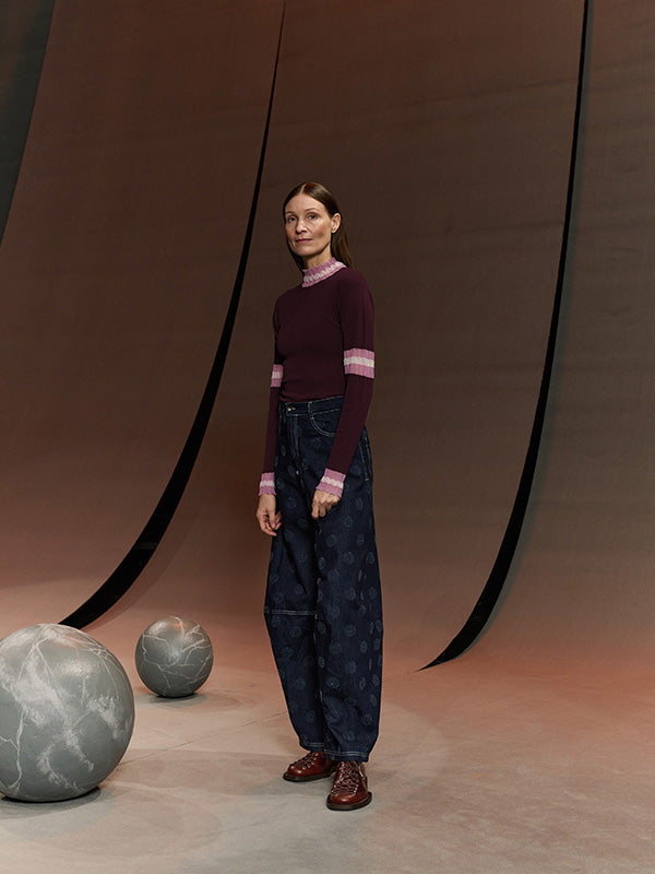 Ajour Turtleneck in Bordeaux Ajour from Henrik Vibskov