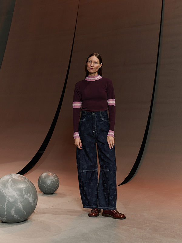 Ajour Turtleneck in Bordeaux Ajour from Henrik Vibskov