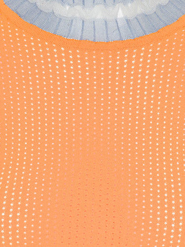Ajour Turtleneck in Orange Ajour from Henrik Vibskov