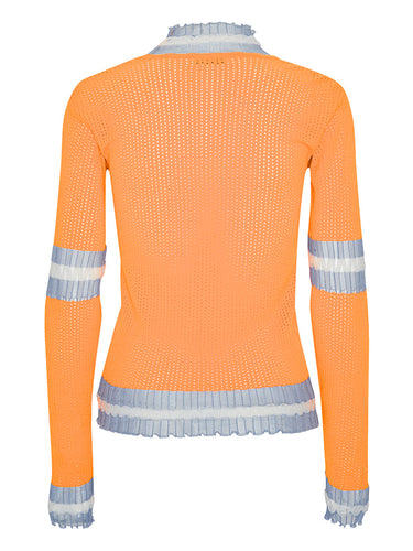 Ajour Turtleneck in Orange Ajour from Henrik Vibskov
