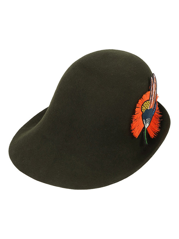 Altitude Felt Hat in Green Felt from Henrik Vibskov