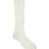 Packshot of the Amulet Long Socks in Bone White Amulets from Henrik Vibskov Spring/Summer 2026 Studio Collection, showing the tight-fitting white socks with thick white patterned detailing.