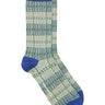 Blurry Stripes Socks Homme in Grey Blue Yellow Checks from Henrik Vibskov