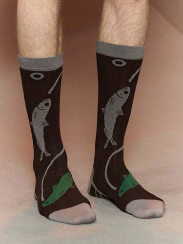 Catch Match Socks in Catch Brown from Henrik Vibskov