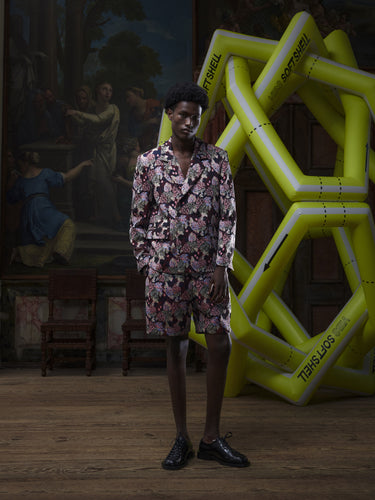 Claus Shorts - Navy Chickens