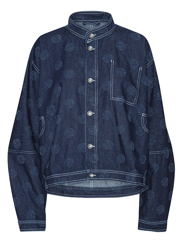 Dart Denim Jacket in Needle Punch Dots from Henrik Vibskov