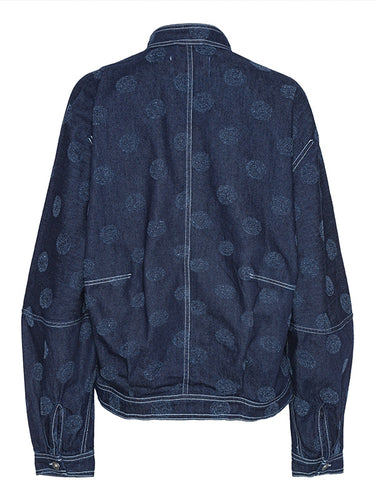 Dart Denim Jacket in Needle Punch Dots from Henrik Vibskov