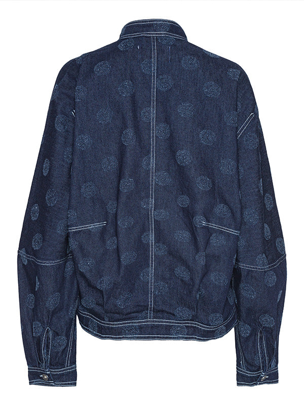 Dart Denim Jacket in Needle Punch Dots from Henrik Vibskov