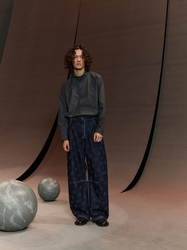 Dart Denim Pants in Needle Punch Dots from Henrik Vibskov