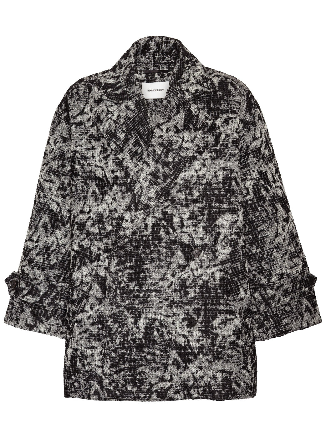 Henrik Vibskov │ Dimout Coat in Black 3D White