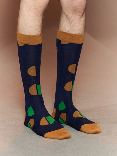Dot Socks Homme in Dot Navy Biscuit from Henrik Vibskov