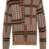 Henrik Vibskov - Dusk Knitted Blouse in Orange Mixed Checks